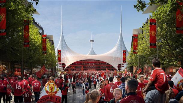 Manchester United will neues Megastadion bauen Das neue Stadion von Manchester United soll die gesamte Gegend um das Old Trafford wiederbeleben.