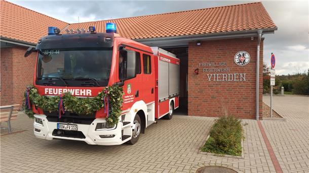 Das neue Tragkraftspritzenfahrzeug der Vierdener Feuerwehr verfügt über einen Wassertank, der bis zu 750 Liter fasst.