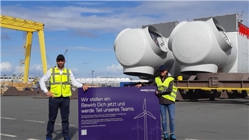 Das Offshore-Windkraftwerk von Siemens Gamesa in Cuxhaven startet eine Mitarbeiterkampagne.