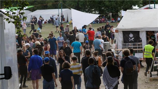 Das Protestcamp der Aktivisten.