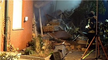 Das Reihenhaus in Wolfenbüttel liegt nach dem Vorfall in Trümmern.