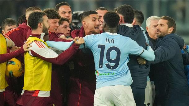 Das Rom-Derby war vor allem in der Schlussphase hitzig.