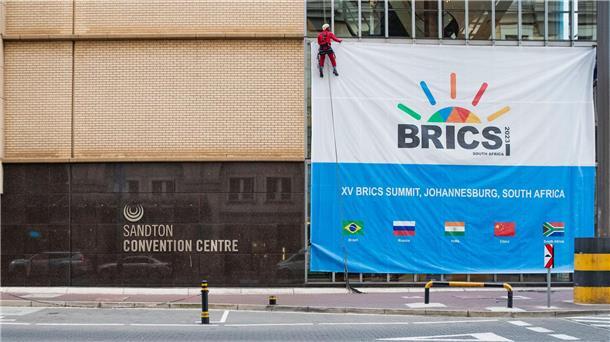 Brics-Gruppe will G7-Gegengewicht schaffen Das Sandton Convention Center in Johannesburg, Südafrika. Der 15. BRICS-Gipfel wird vom 22. bis 24. August dort stattfinden.