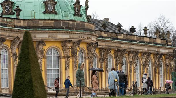 Das Schloss Sanssouci in Potsdam.