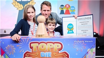Das Spiel „Topp die Torte!“ hat einen Preis gewonnen.