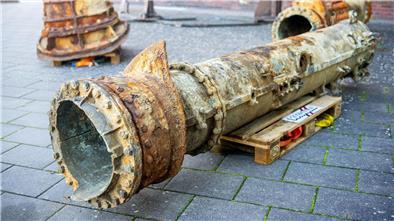 Das Torpedorohr soll künftig in Dresden ausgestellt werden.