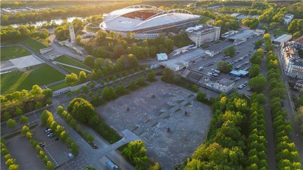 Leipzig präsentiert am 27. Mai Olympia-Pläne mit Berlin Das Umfeld der Leipziger Red Bull Arena soll mit Blick auf eine deutsche Olympia-Bewerbung umgebaut werden.