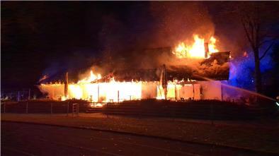 Das Vereinsheim der Rotenburger Sportler ist bei dem Brand komplett zerstört worden.