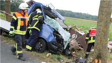 Das verunfallte Fahrzeug.