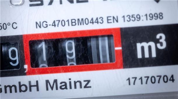 Das Zählwerk in einem Gastzähler dreht sich.