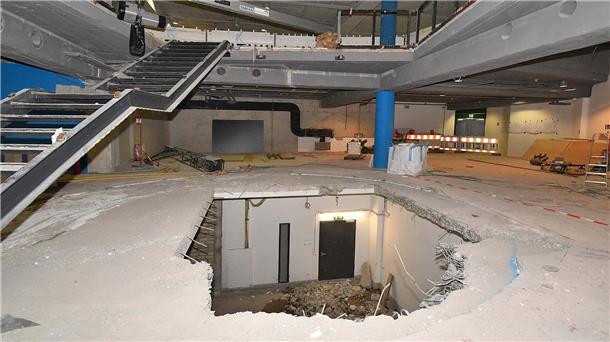Das zentrale Element der Ausstellung „Wetterextreme“ soll eine Hubplattform sein, die die Besucher durch die Wetterereignisse bringt.