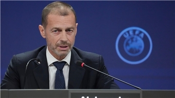 Dass europäische Liga-Clubs ihre Spiele auf anderen Kontinenten austragen, will UEFA-Präsident Aleksandar Ceferin nur im Ausnahmefall akzeptieren. (Archivbild)