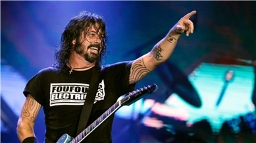 Dave Grohl von der Band Foo Fighters tritt während des Musikfestivals Rock in Rio auf (2019).