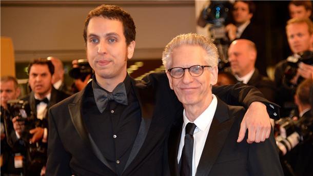 David Cronenberg mit seinem Sohn Brandon beim Filmfestival in Cannes.