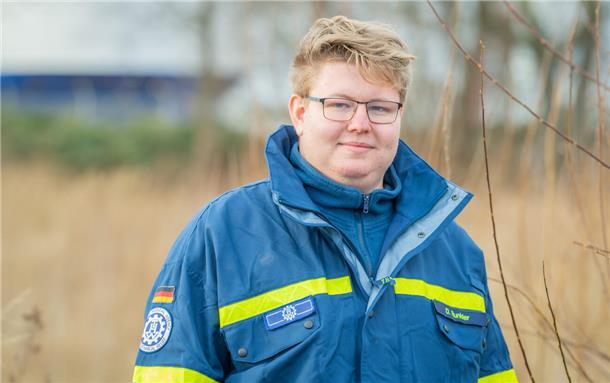 David Runkler ist 18 und seit Jahren ehrenamtlich aktiv im Technischen Hilfswerk Bremerhaven, am Rande des Hafens.