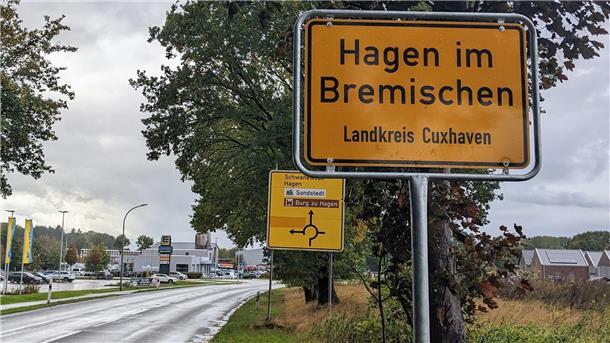 Ortstafel am östlichen Ortseingang