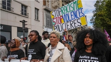 Demonstration gegen Polizeigewalt in Paris.