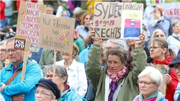 Demonstration gegen rechts in Westerland.