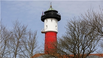 Der 39 Meter hohe, denkmalgeschützte Alte Leuchtturm ist eines der Wahrzeichen von Wangerooge.
