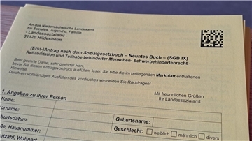 Der Antrag auf einen Schwerbehinderten-Ausweis umfasst vier Seiten. 