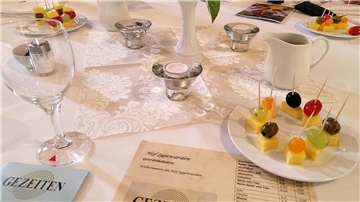 Das Foto zeigt eine gedeckte Tafel. 