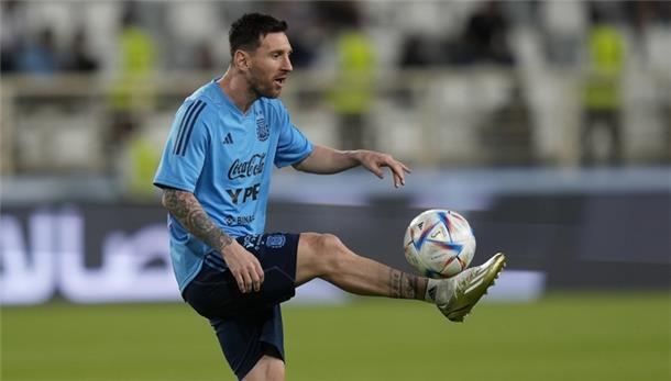 Der argentinische Nationalspieler Lionel Messi während einer Trainingseinheit.