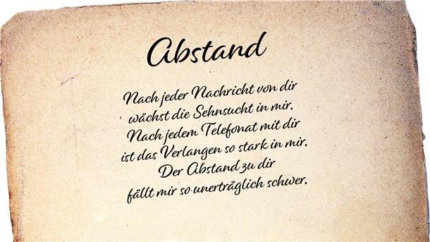 Der Autor wollte anonym bleiben – seine Worte dürften vielen bekannt sein. Es ist eines von sechs Gedichten, die im Unterricht von Tatjana Busch (Bremerhavener Lloyd Gymnasium) im Rahmen der Liebeslyrik-Epoche entstanden sind.