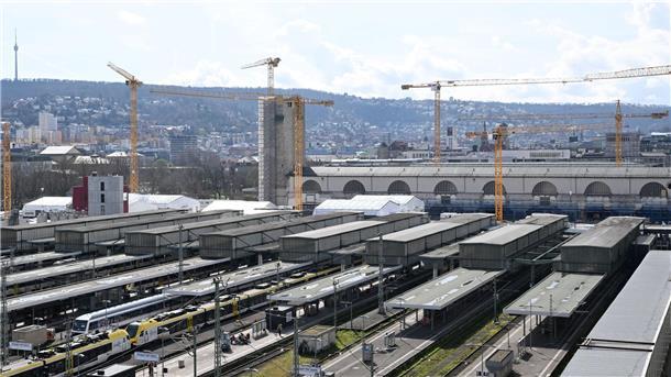 Der Bahnhof des Bahnprojekts Stuttgart 21, bei der der Stuttgarter Hauptbahnhof unter die Erde verlegt werden soll.