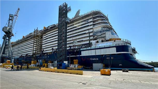 Der Bau der "Mein Schiff Relax" geht gut voran. 2025 soll sie zur ersten Kreuzfahrt starten.