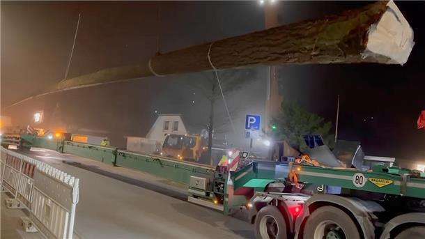 Der Baumstamm, der am Donnerstagmorgen in Abbehausen eintraf, sei kürzer als mit dem zuständigen Förster vereinbart, sagt Udo Venema. So will er nun vorgehen.