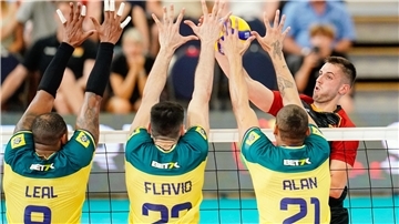 Der brasilianische Block war für Deutschland nur schwer zu überwinden.