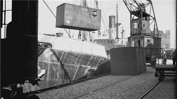 Der britische Dampfer „Selby“ brachte im Frühjahr 1939 Übersiedlungsgut von Hamburg nach London.