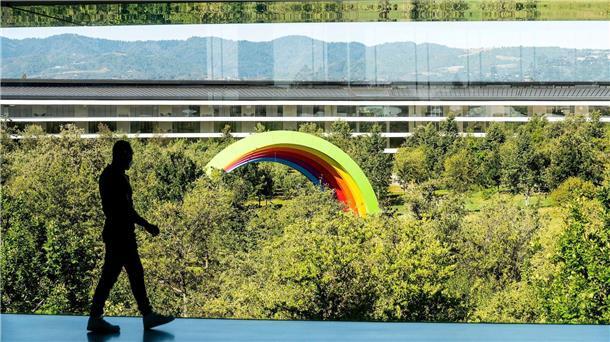 Der Campus des Apple-Hauptquartiers in Cupertino: Bei der hauseigenen WWDC-Konferenz gibt der iPhone-Konzern traditionell einen Ausblick auf neue Software und Funktionen.