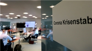 Der Corona-Krisenstab im Bundeskanzleramt Anfang des Jahres.