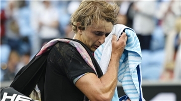 Der Deutsche Alexander Zverev war nach dem Ausscheiden sichtlich niedergeschlagen.