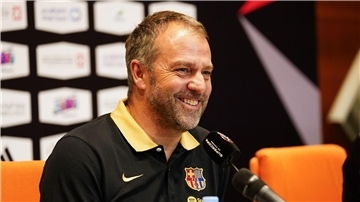 Der Deutsche hat in Barcelona Grund zum Lachen. 