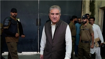 Der ehemalige Außenminister und Vize-Präsident der Oppositionspartei PTI, Shah Mahmood Qureshi.