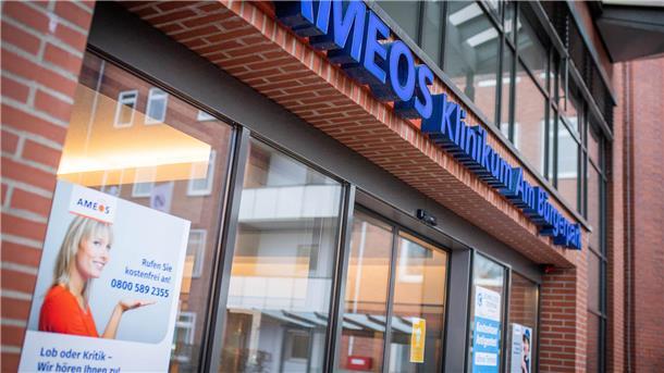 Der Eingangsbereich des Ameos-Klinikum Am Bürgerpark Bremerhaven. Auch diese Klinik ist beim Aktionstag dabei