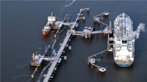 Der erste Anleger für Schiffe mit Flüssigerdgas in Wilhelmshaven.