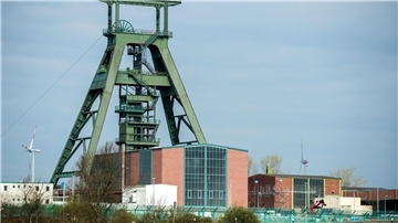 Der Förderturm von Schacht Konrad in Salzgitter.