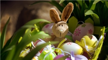 Osterhase im Nest