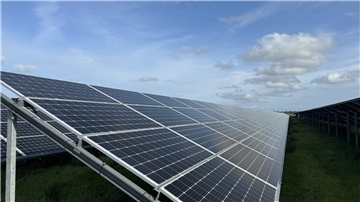 Das Foto zeigt einen Solarpark