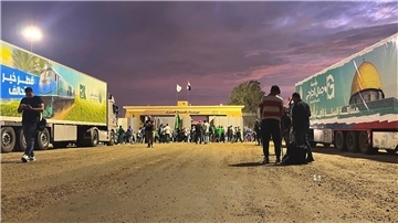 Der Grenzübergang Rafah in Ägypten: Mehr als 100.000 Palästinenser sind seit Kriegsbeginn ins benachbarte Ägypten geflüchtet.