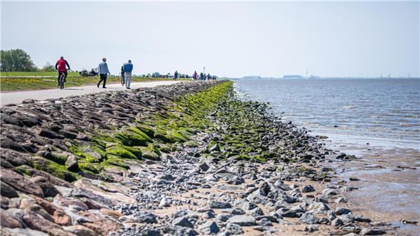 Der Grünstrand liegt nur ca. zweieinhalb Kilometer nordöstlich vom Stadtzentrum entfernt 