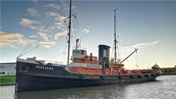 Der Hochsee-Bergungsschlepper „Seefalke“ im Museumshafen.