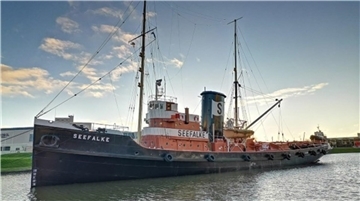 Der Hochsee-Bergungsschlepper „Seefalke“ im Museumshafen.