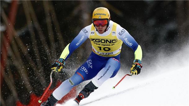 Deutsche Skirennfahrer im Super-G erneut abgeschlagen Der Italiener Mattia Casse fährt im Super-G in Gröden zum Sieg.