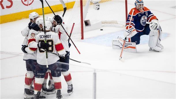 2:5 zu Hause: Oilers in NHL-Finals stark unter Druck Der Jubel der Florida Panthers traf die Fans der Oilers.