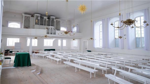 Der Kirchensaal der Herrnhuter Brüdergemeine. (Archivfoto)