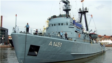 Der Marineschlepper „Wangerooge“.